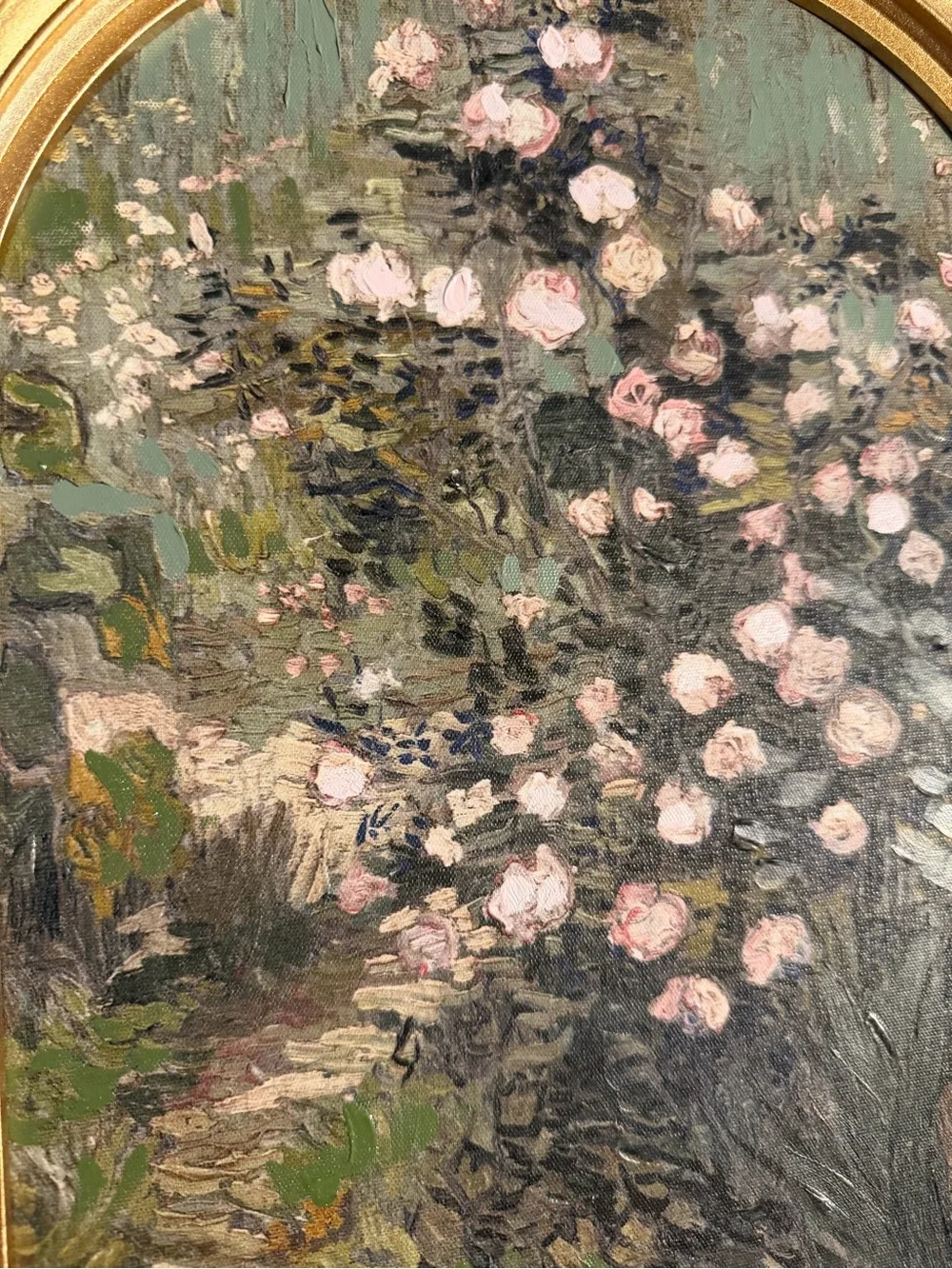 11x14 Roses by Vincent Van Gogh gold arched vintage inspired art work